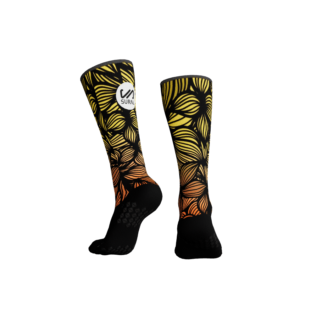 Calza Tecnica Alta Sublimata FLOWERS SERIES