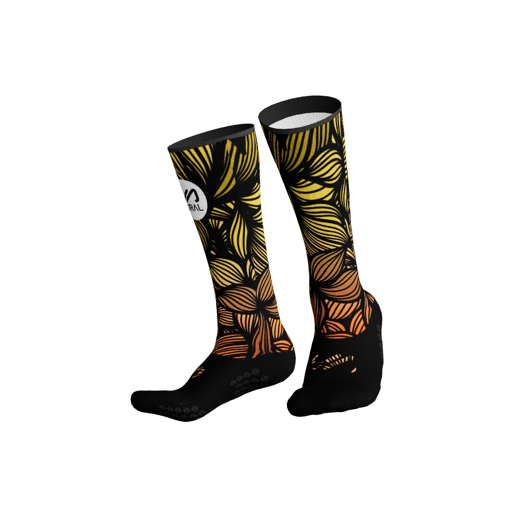 Calza Tecnica Alta Sublimata FLOWERS SERIES