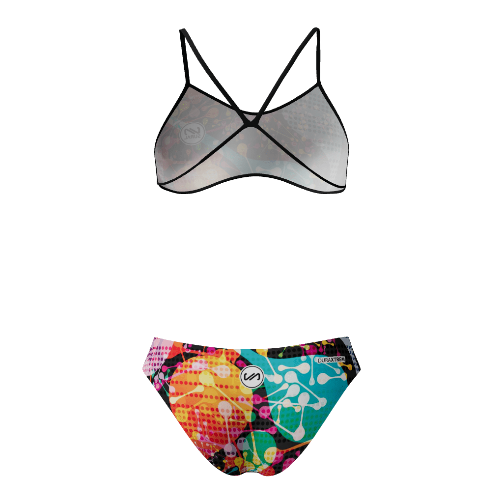Bikini 2 piezas de natación de Mujer y tirante estrecho CRAZY COLORS