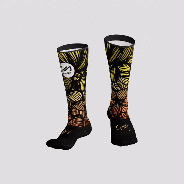 Calza Tecnica Alta Sublimata FLOWERS SERIES