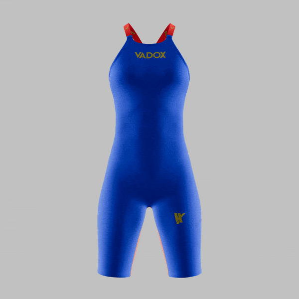 Vadox Women's Competition Swimsuit F14 Closed Back Royal-Red
