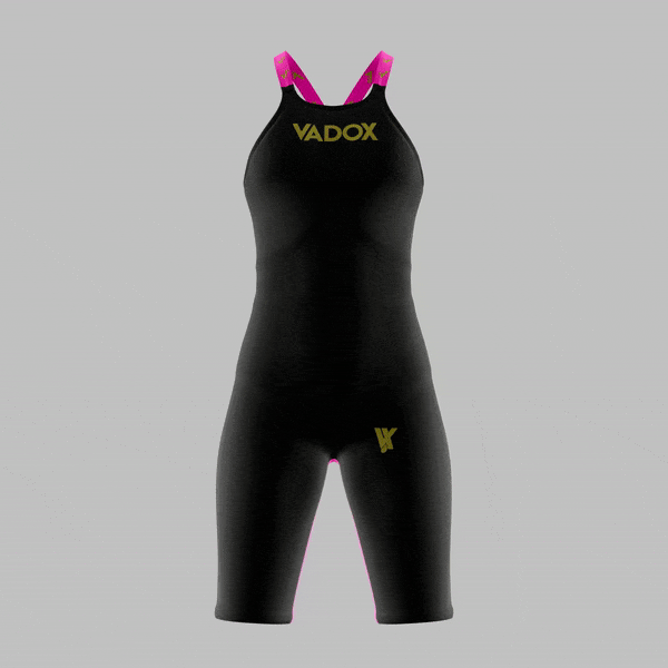 Vadox Women's Competition Swimsuit F14 Open Back Black-Pink