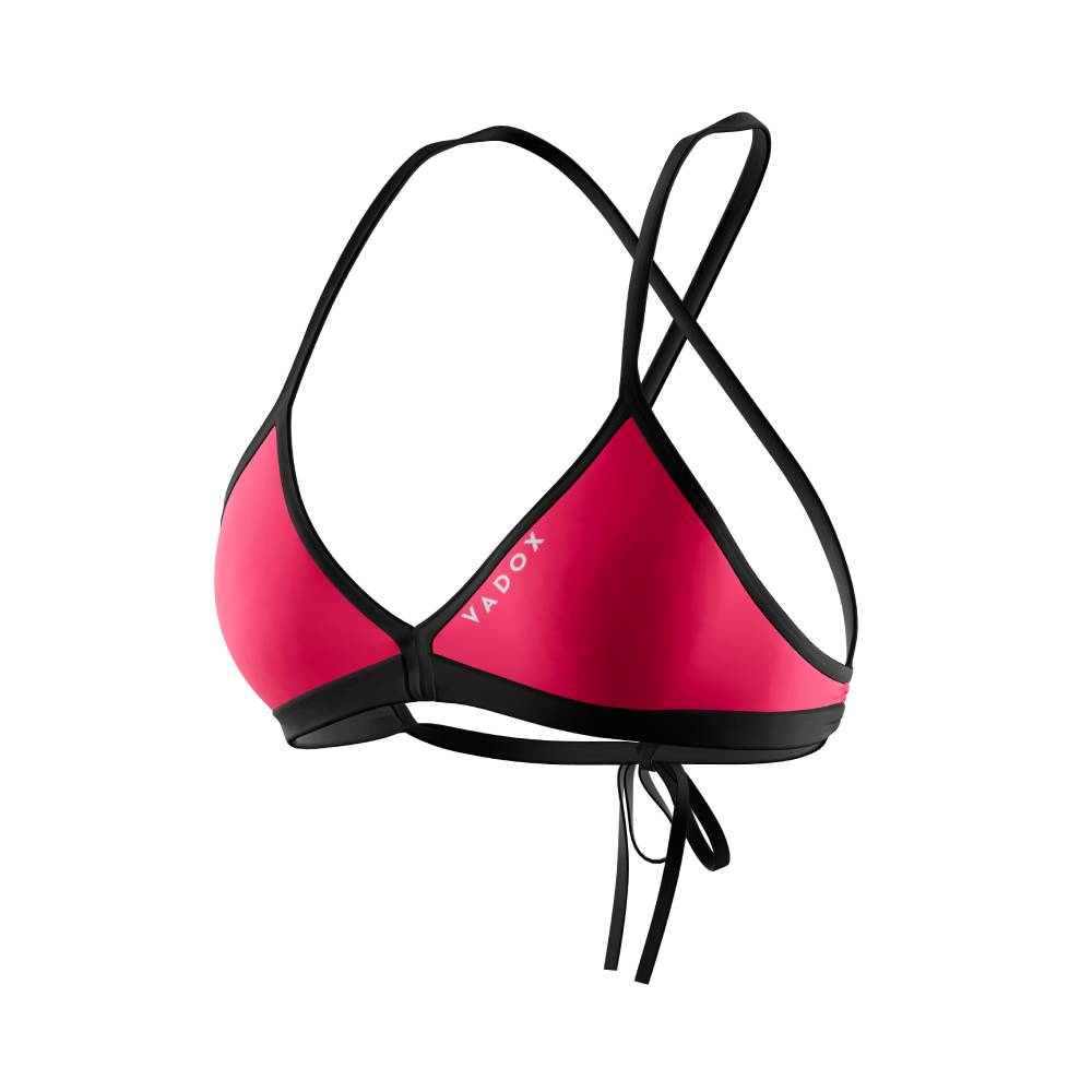 Vadox Swimming Bikini Top TRIANGLES RED PEPPER
