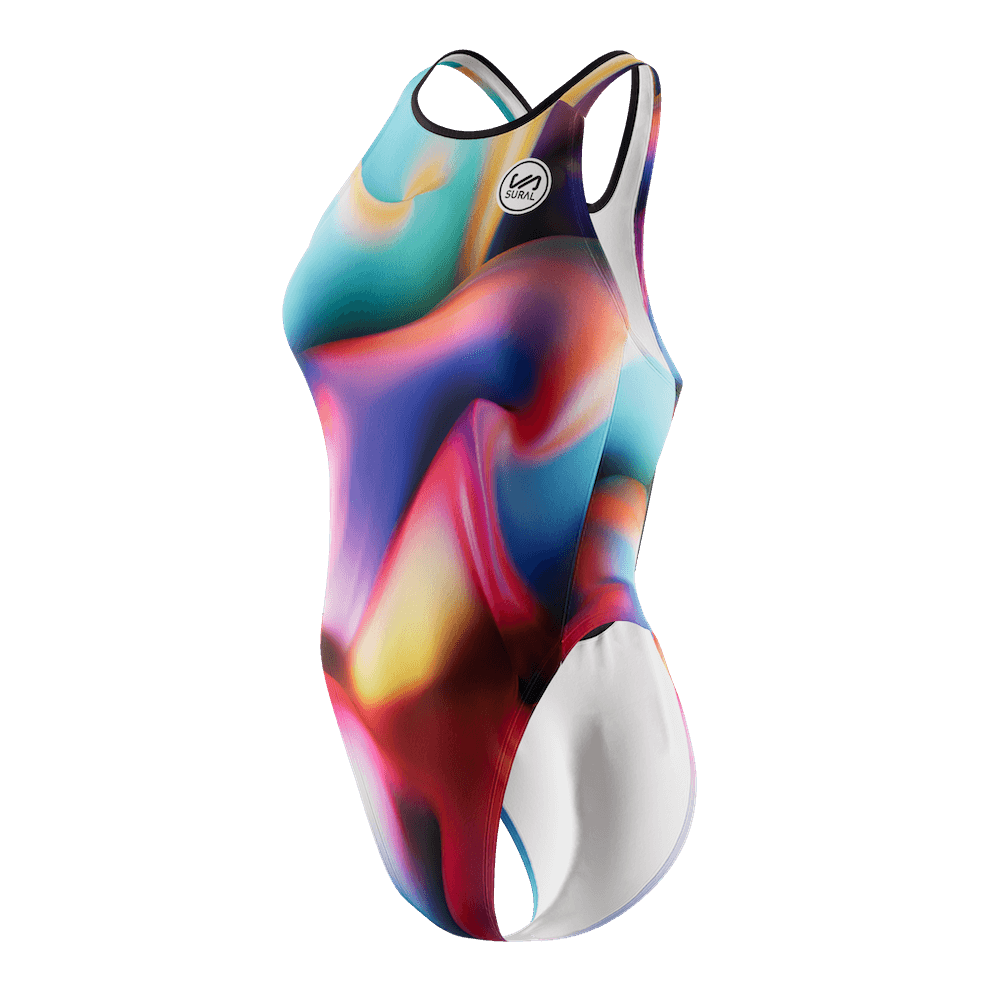 Bañador Natación Mujer Tirante Ancho SHINE WAVES COLOURS