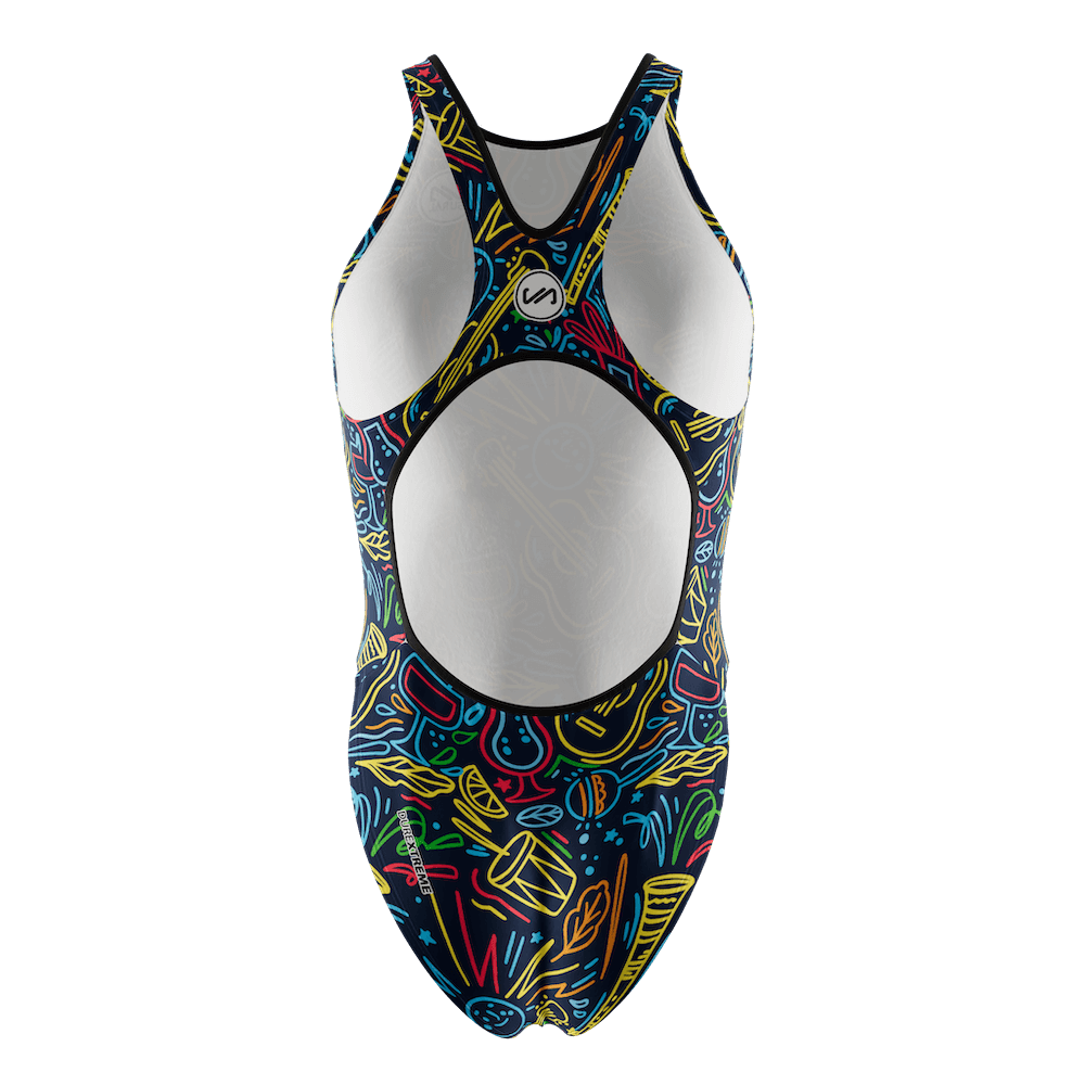 Women's Swimwear Wide Strap SHINE MUSIC COLOURS