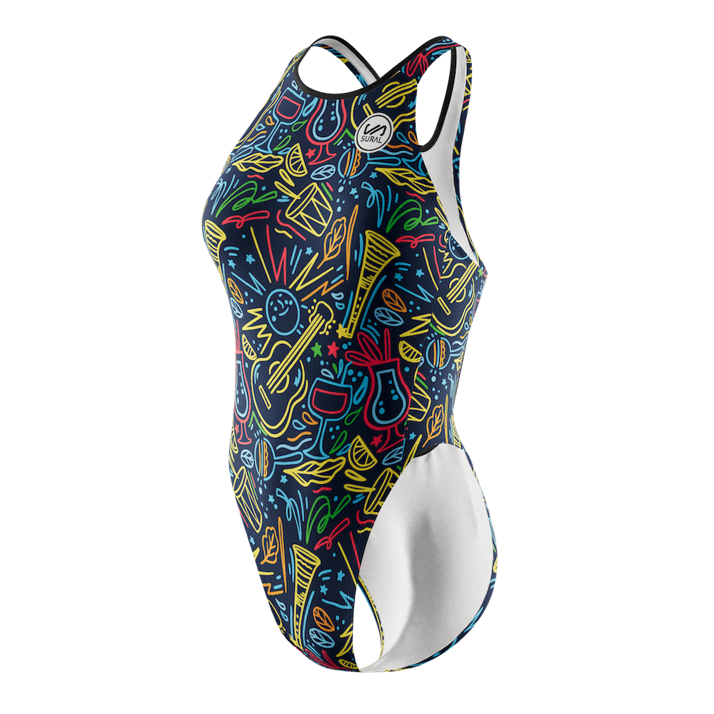 Women's Swimwear Wide Strap SHINE MUSIC COLOURS