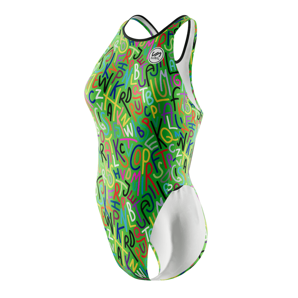 Women's Swimwear Wide Strap WORDS COLOURS