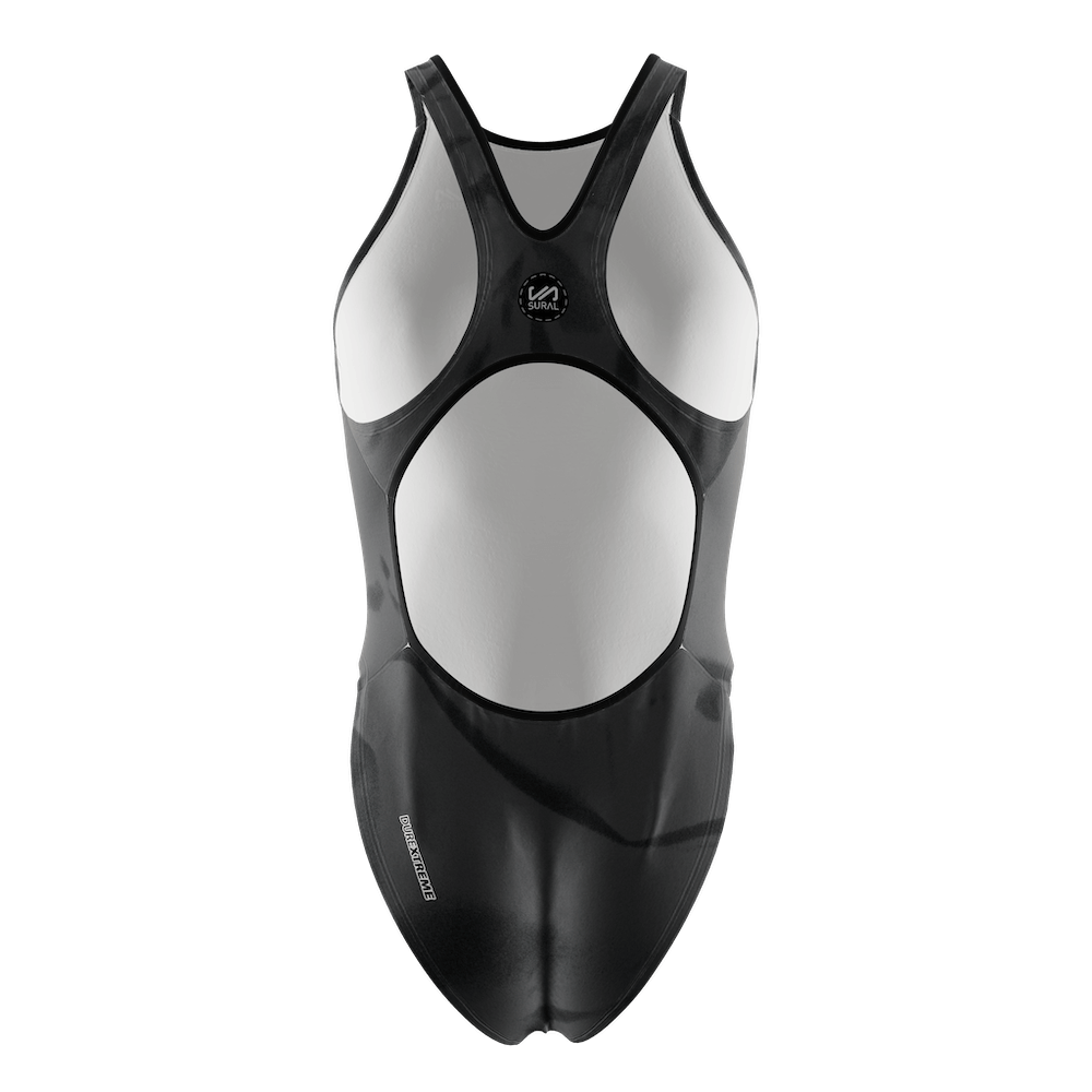 Women's Swimwear Wide Strap BLACK DYE