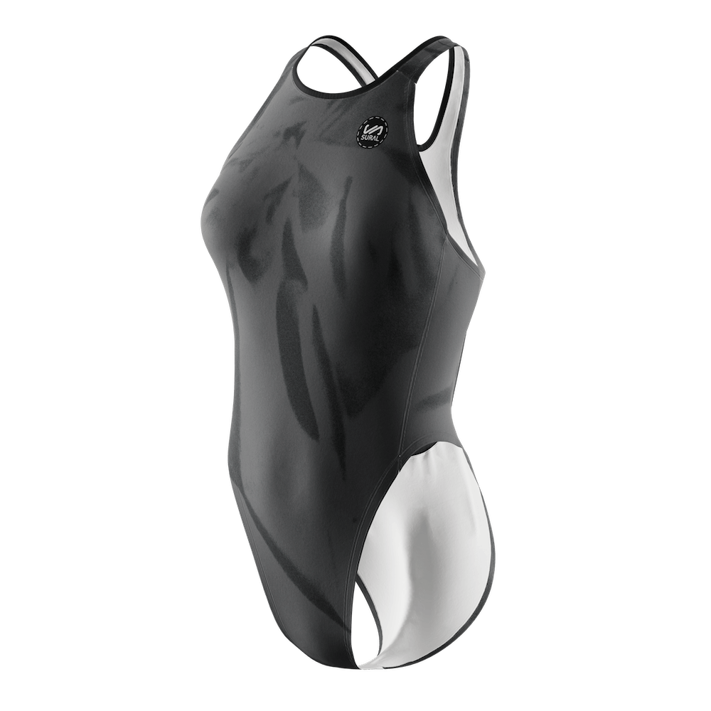 Women's Swimwear Wide Strap BLACK DYE