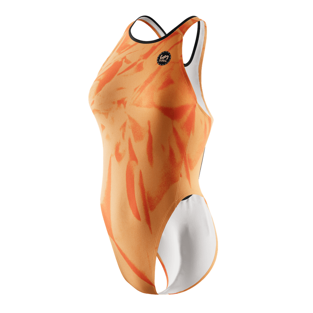 Women's Swimwear Wide Strap ORANGE DYE