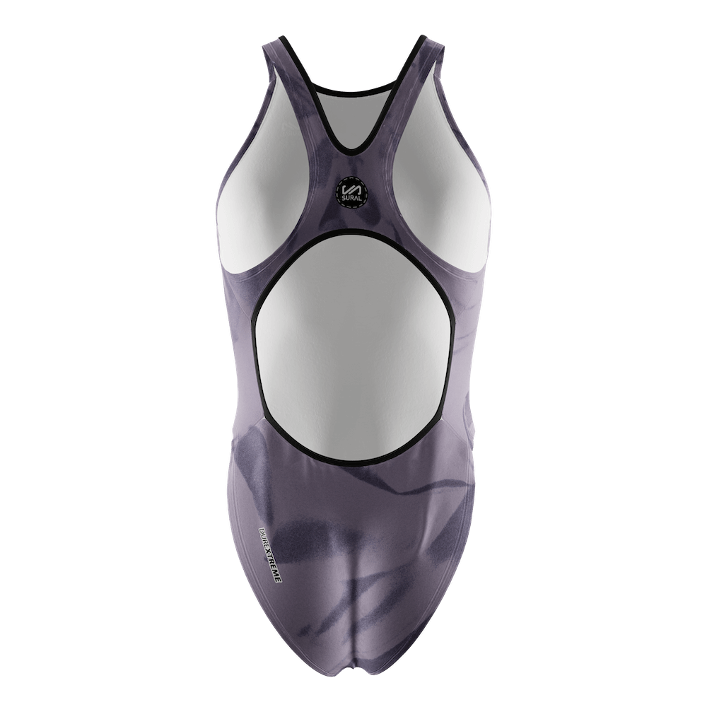 Bañador Natación Mujer Tirante Ancho MAUVE DYE