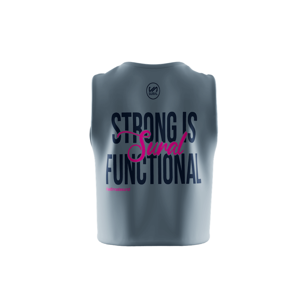 Top Corto Senza Maniche Donna XFIT TOP STRONG IS FUNCTIONAL