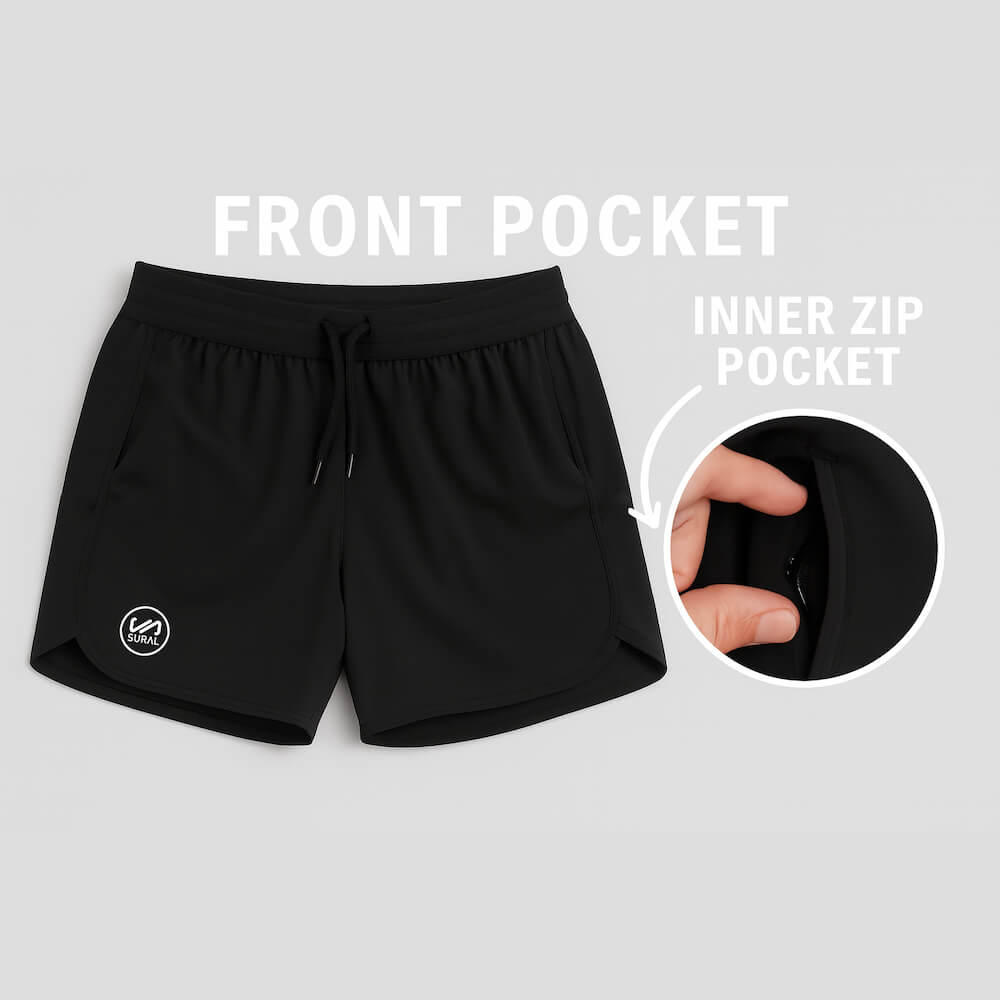 Man Shorts 9" +INNER TIGHT+ 3 Pockets functional DRIVE