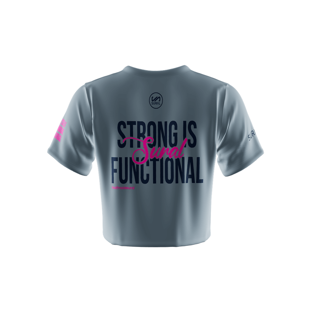 Camiseta Crop Top Manga corta Mujer XFIT CROP STRONG IS FUNCTIONAL