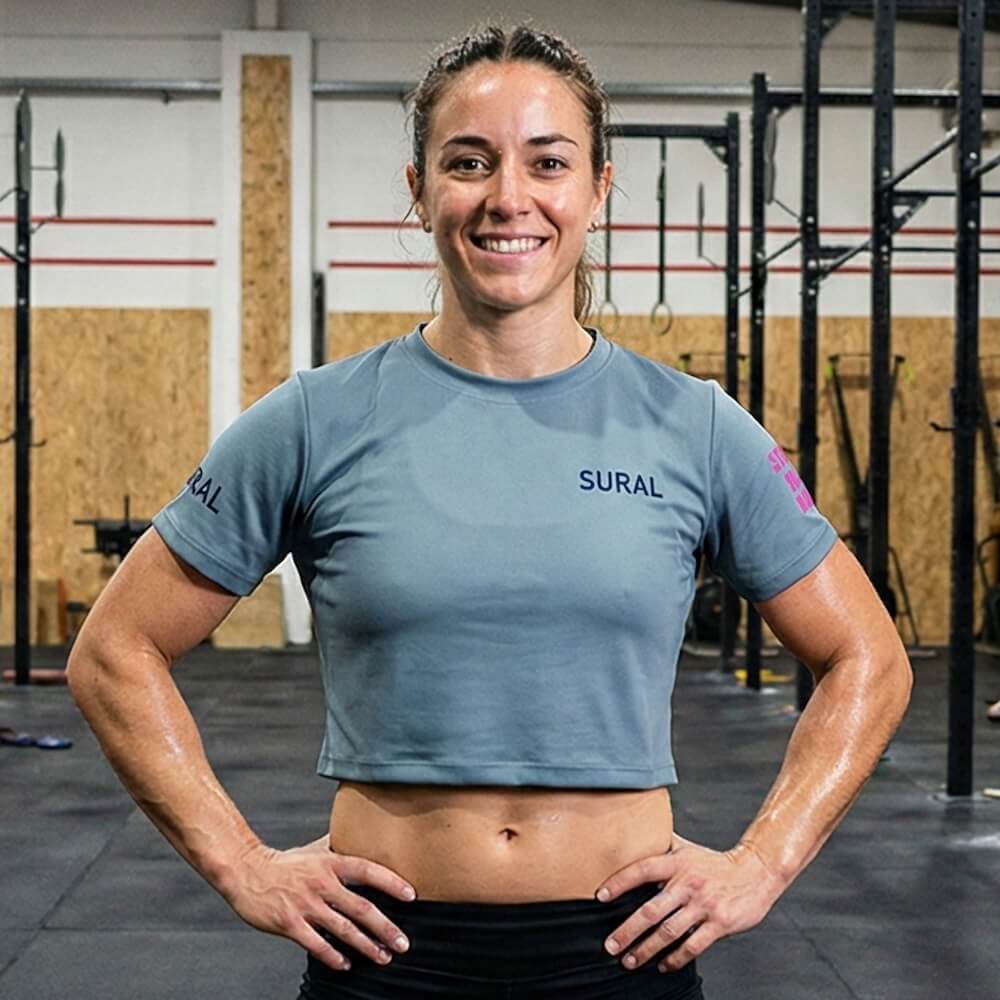 Camiseta Crop Top Manga corta Mujer XFIT CROP STRONG IS FUNCTIONAL