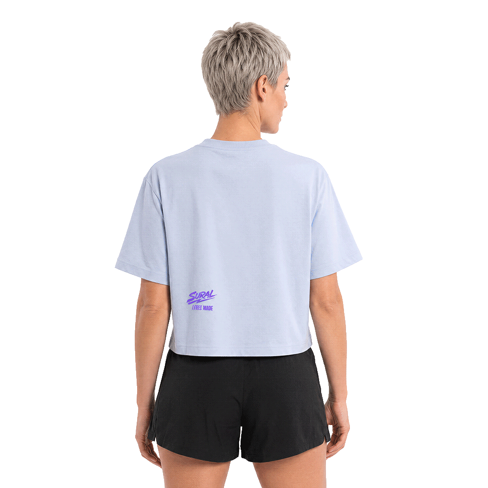 Women’s Oversized Cotton Short Sleeve Crop T-Shirt – ELECTRICAL