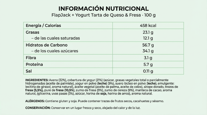 Naturtech Flap Jack Cobertura Yogurt 100 gr