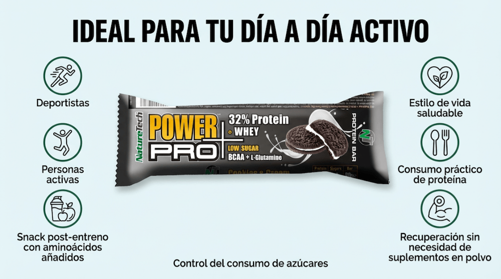 NatureTech Barra Proteína PowerPRO+BCAA 80 Gr