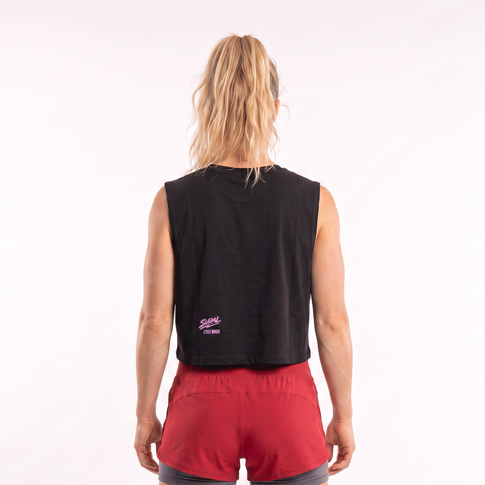 Camiseta Cotton Sin Manga Regular CROP woman - GRIT ELECTRICAL
