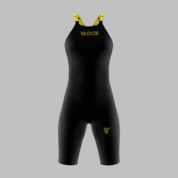 Vadox Women's Competition Swimsuit F14 Closed Back Black-Yellow