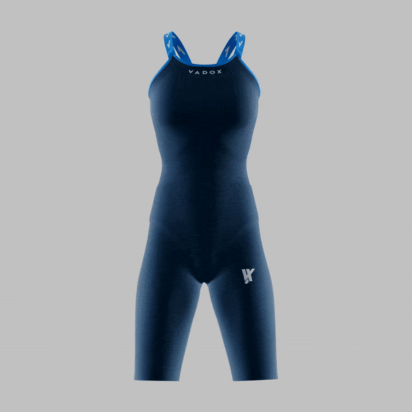 Vadox Women's Competition Swimsuit Spartan Closed Back Navy Blue