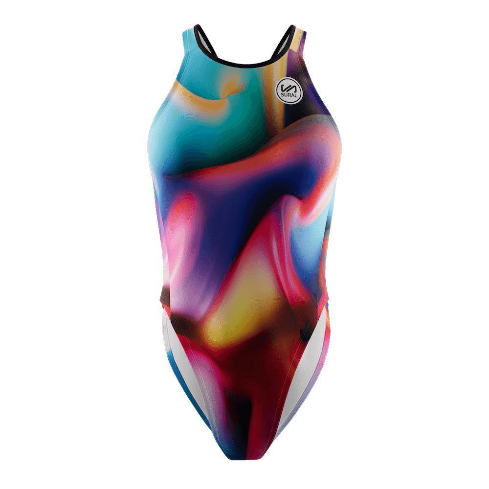 Bañador Natación Mujer Tirante Ancho SHINE WAVES COLOURS