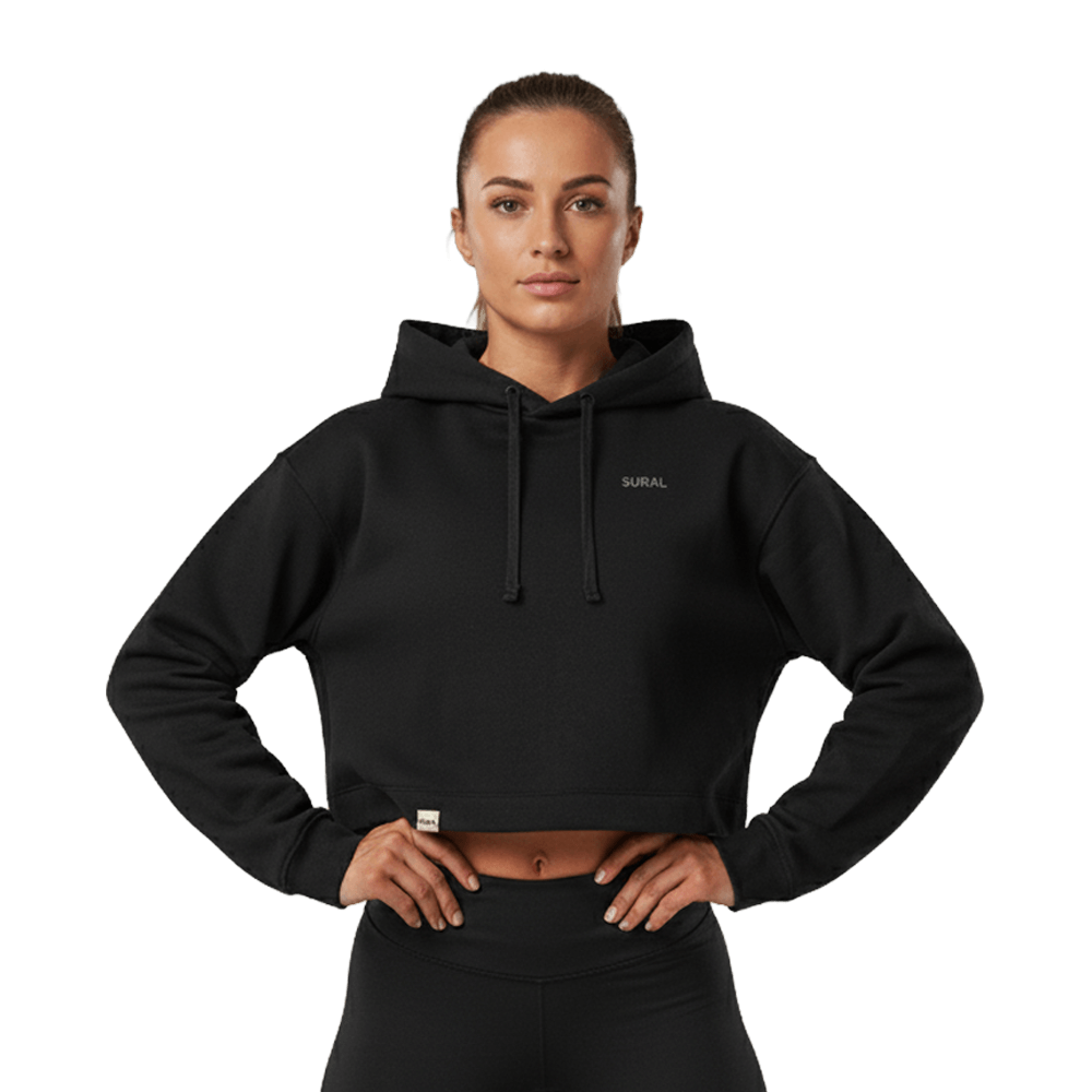 Team Custom -Sudadera Crop Top Cotton Capucha Woman - NOVA TEAM