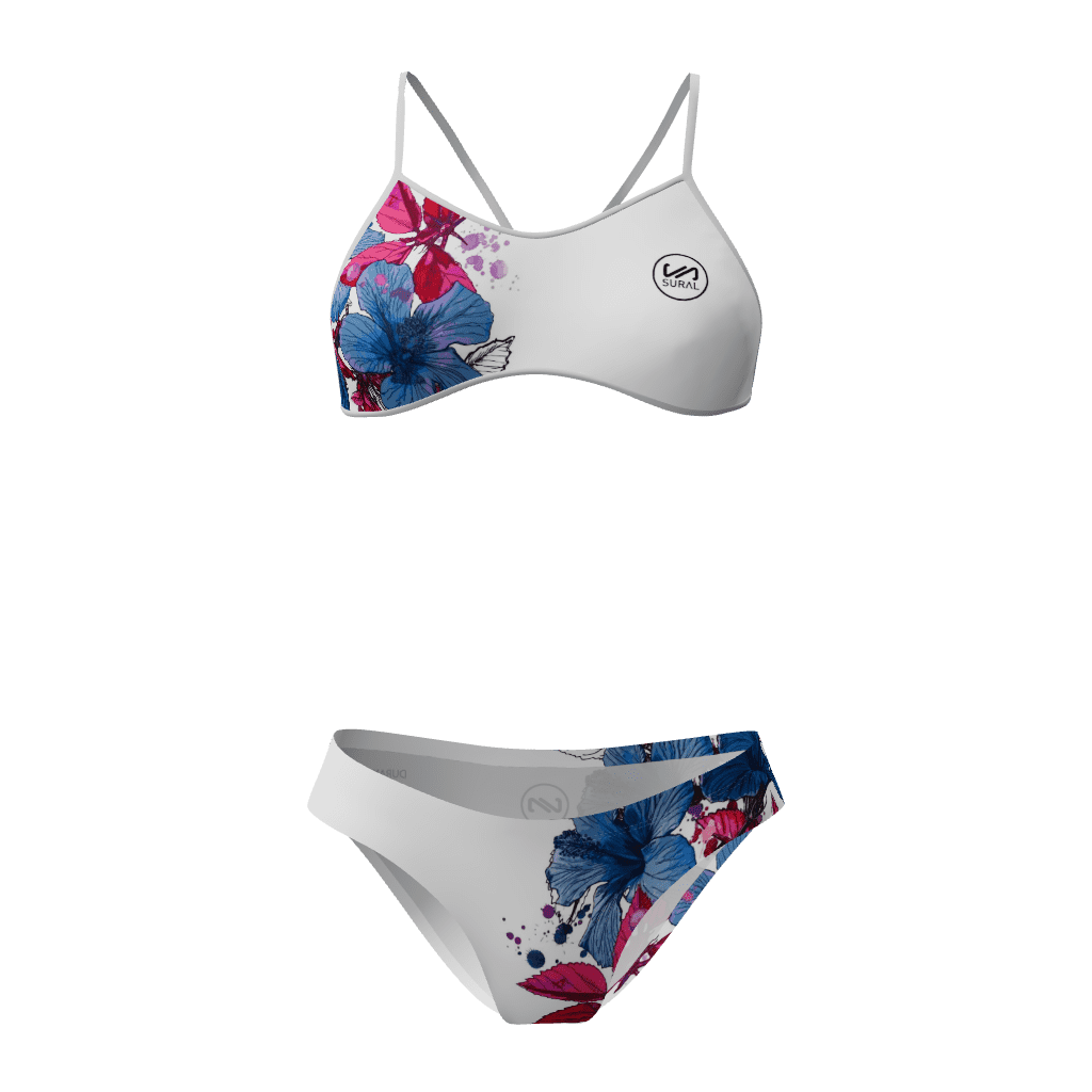 Bikini Natación Mujer Tirante Estrecho FLOWERS