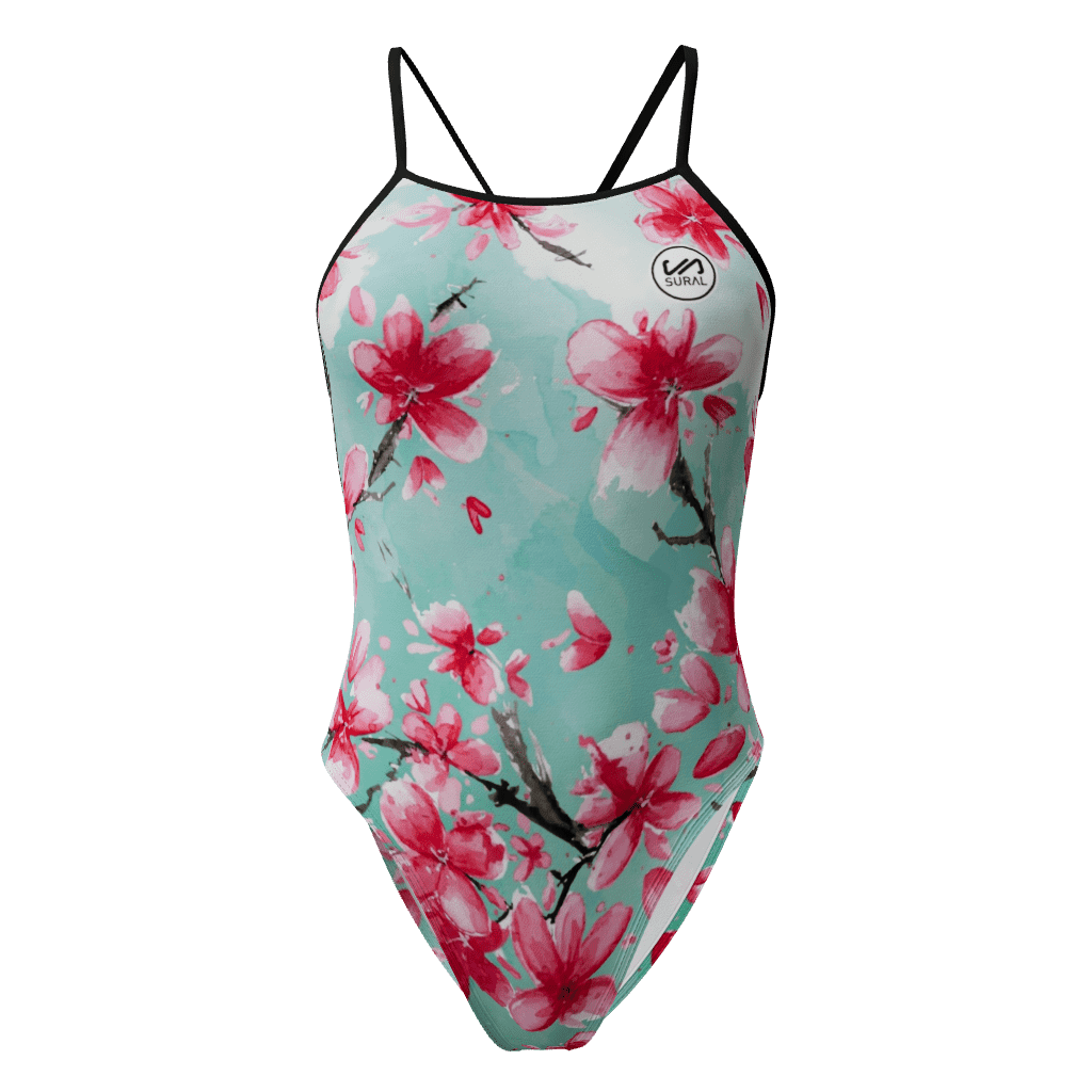 Bañador Natación Mujer Tirante Estrecho BLOSSOM